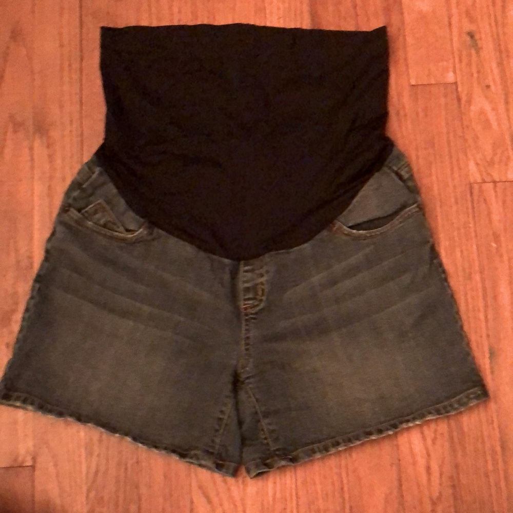 Maternity jean shorts